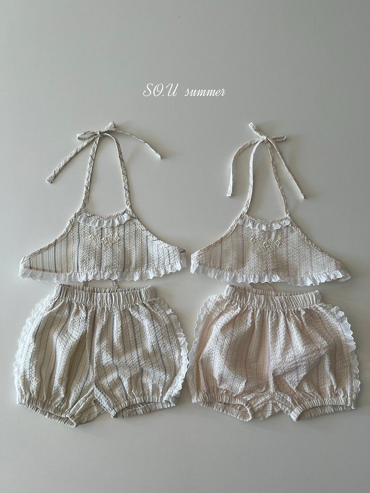 halter neck embroidery set-SO.U-19