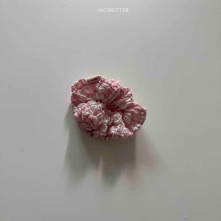 Rustling Check Hair Scrunchie-and butter-5