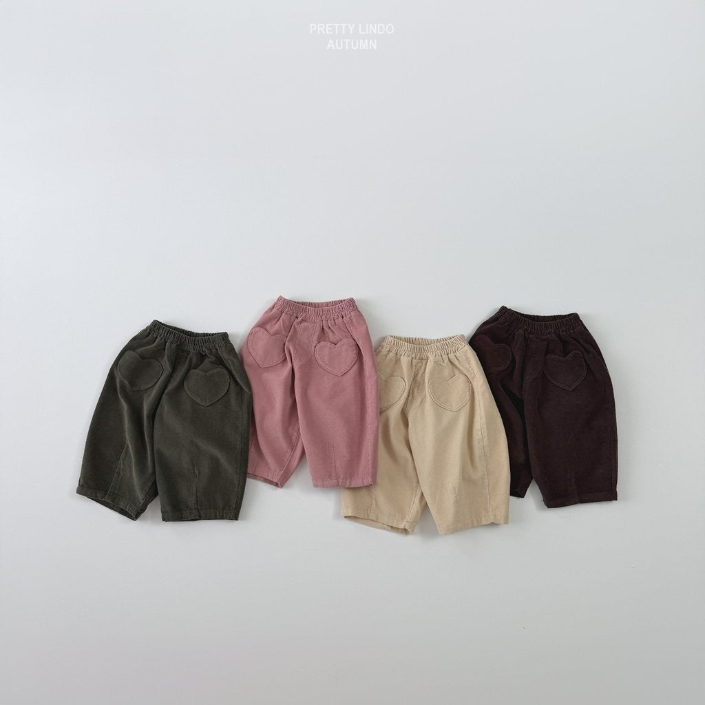 Romantic Heart Corduroy Pants-LINDO-18
