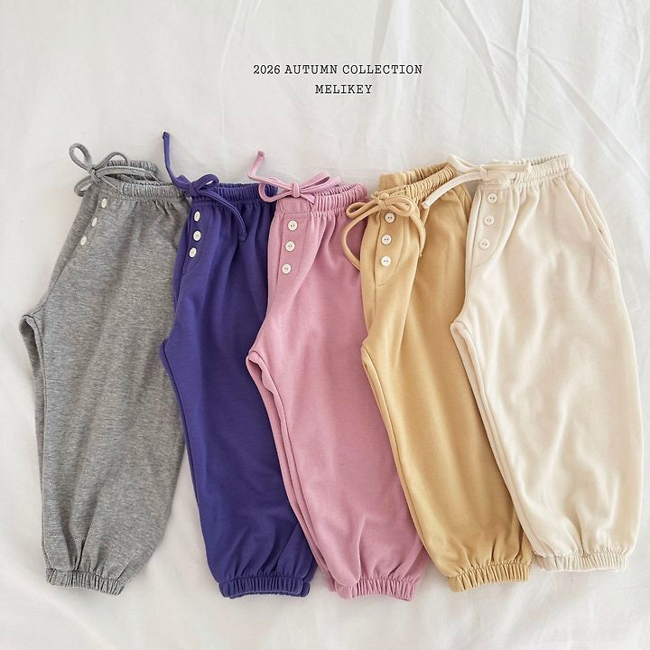 Button Jogger Pants-Melikey-40