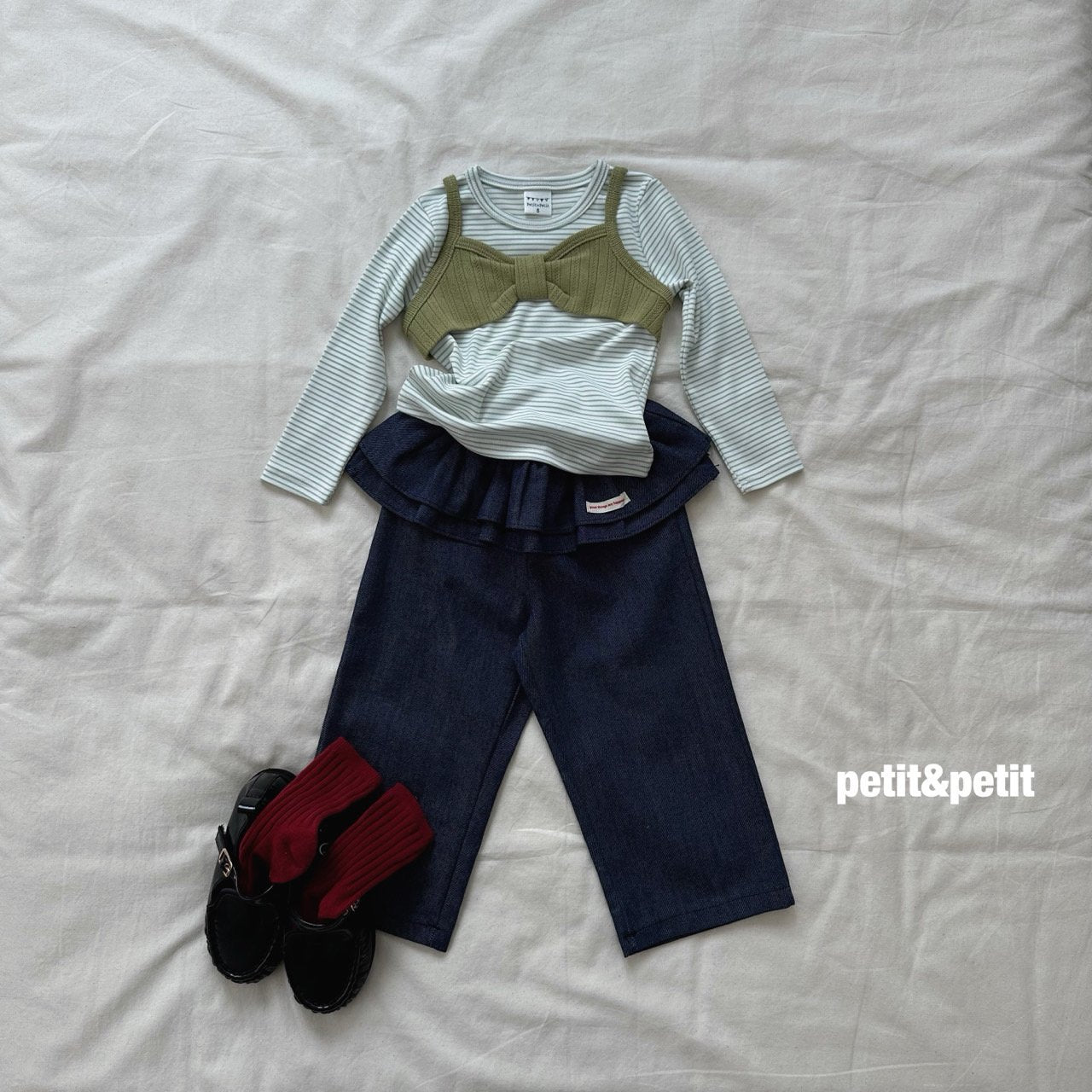Tiered Denim Pants-petit petit-25
