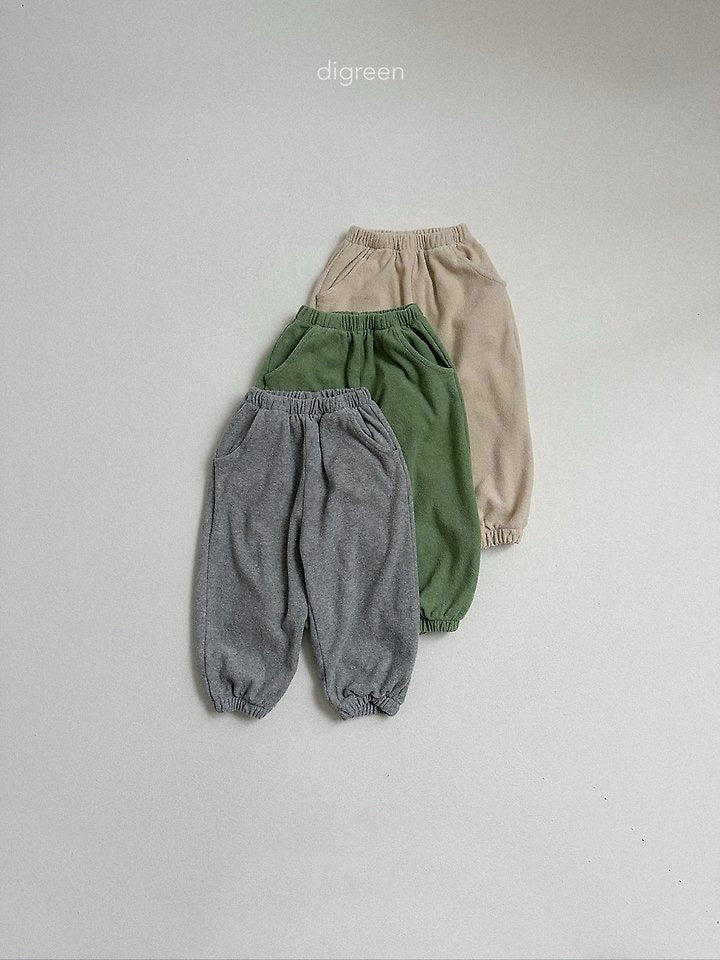 sand terry jogger pants-digreen-8