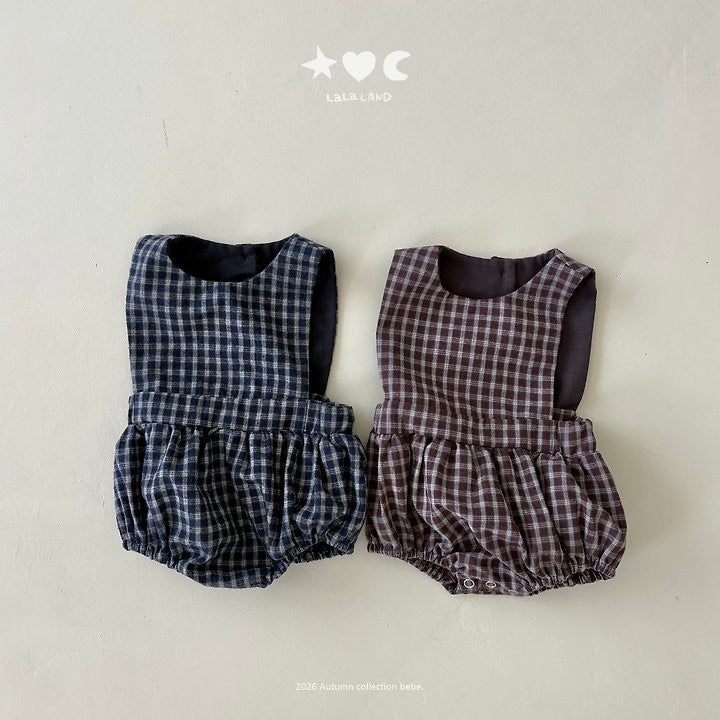Bebe 12. B. Check Romper-lalaland-75