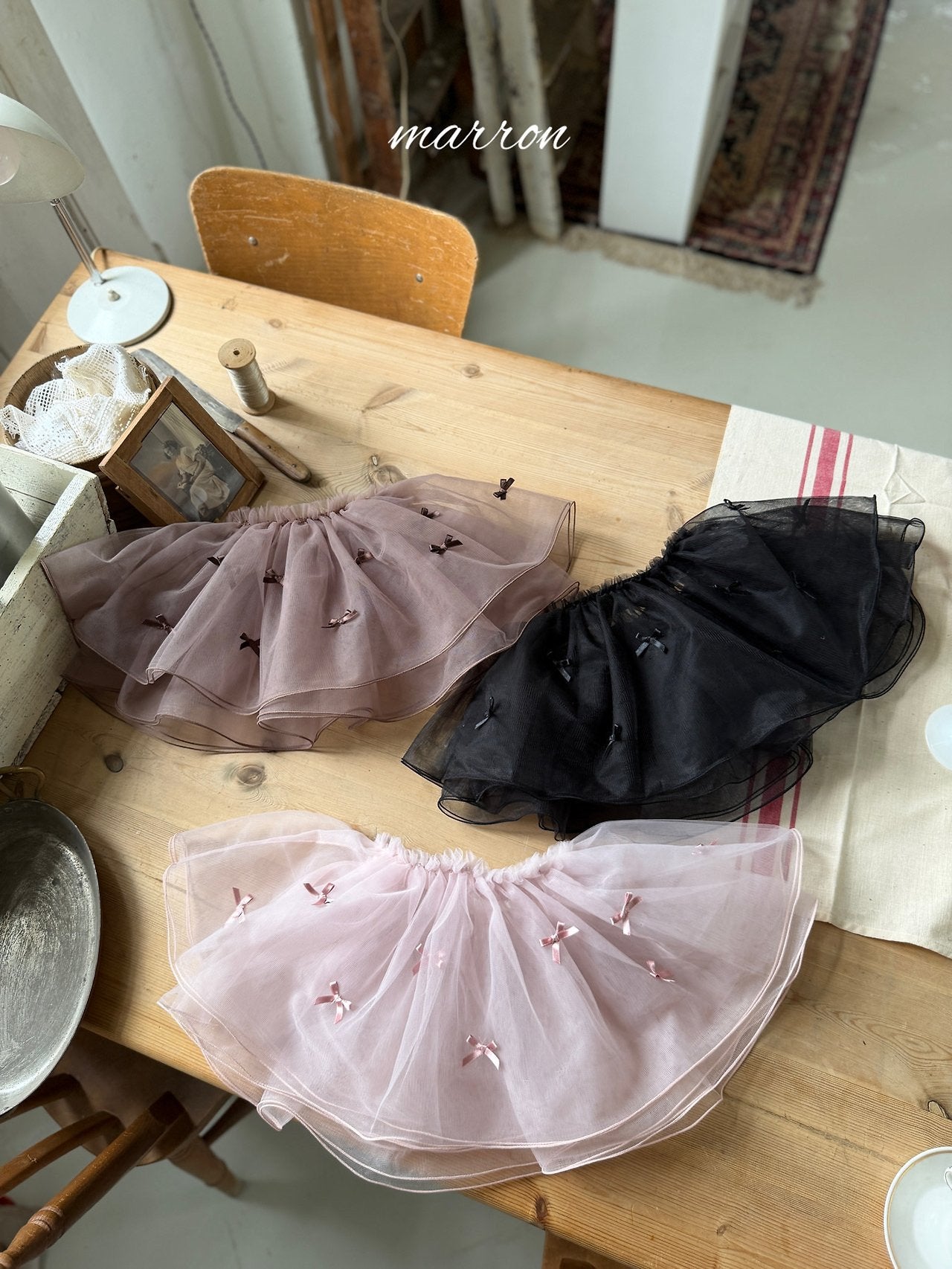 Ribbon Skirt-marron-27