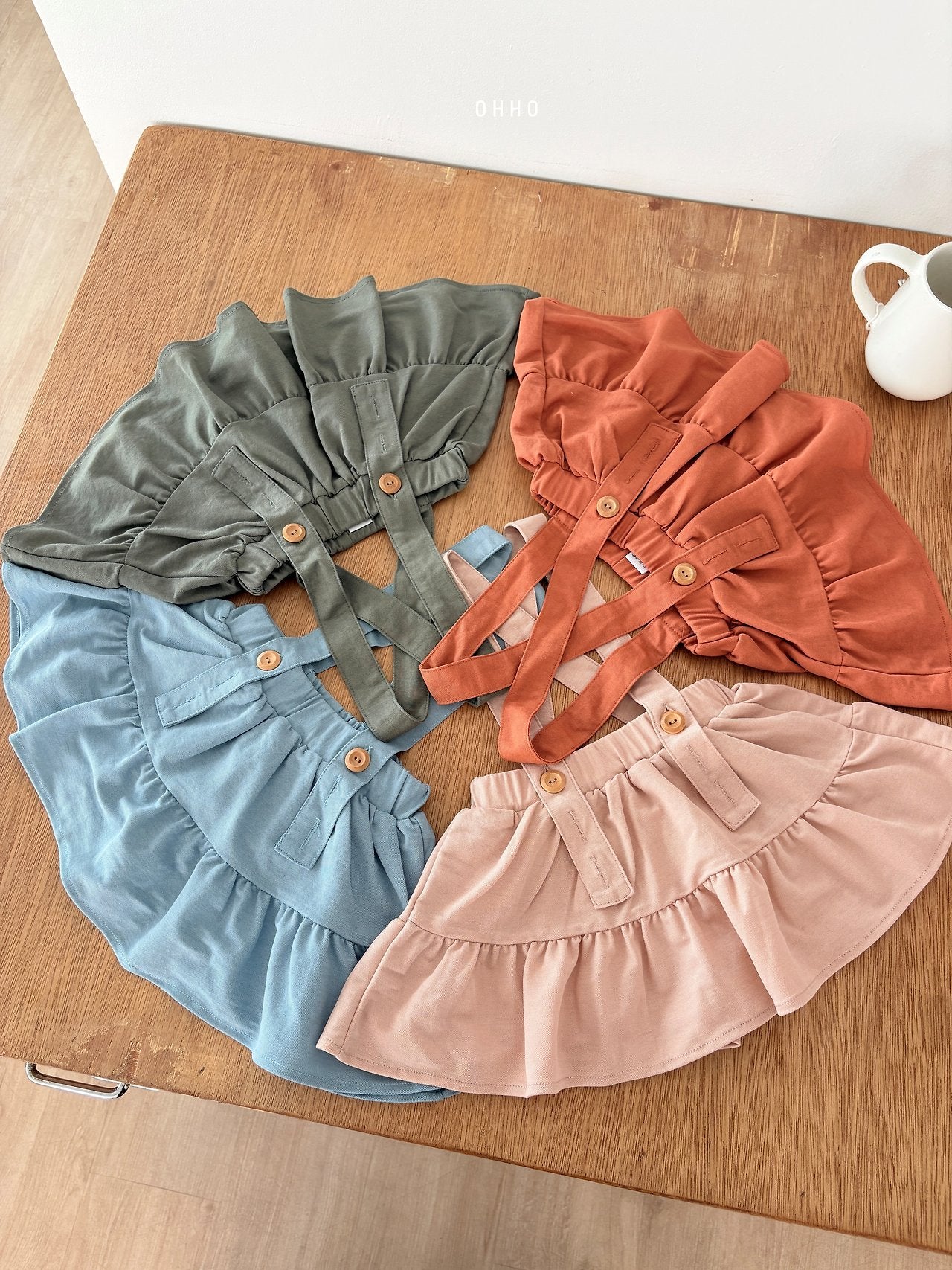 forest shirring strap skirt-ohho-2-5