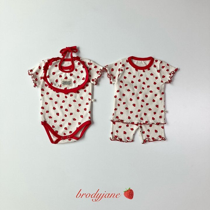 Eyelet Strawberry Short Sleeve Setup and Bodysuit-brodyjane-21