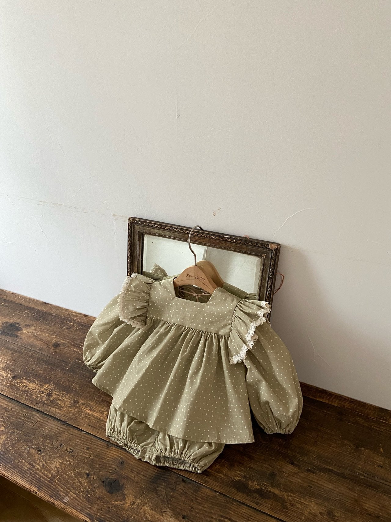 ｜即納｜Dot blouse & bloomer set-anneshirley