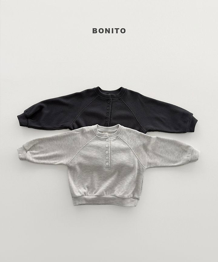 Henley Neck Sweatshirt - BONITO - 036