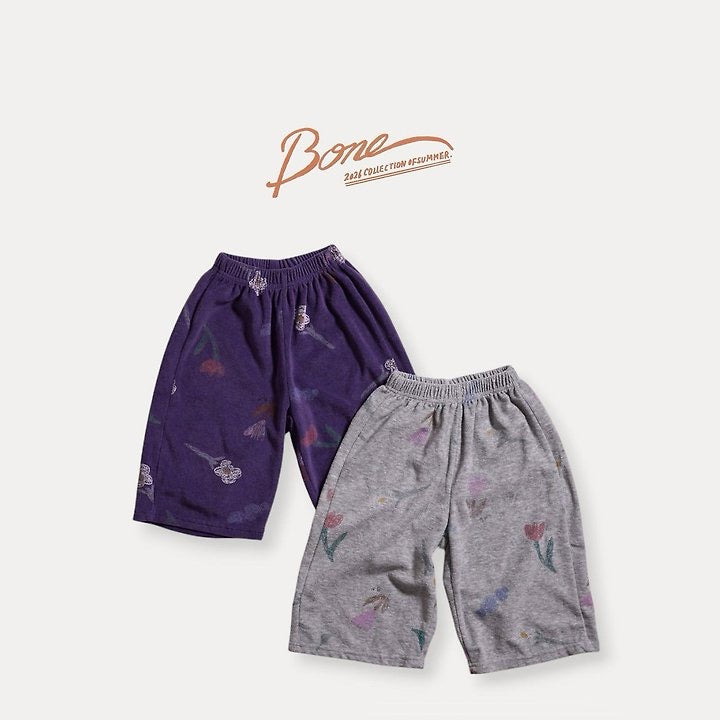 Cray Flower 7/10 Wide Pants / boneoune -60