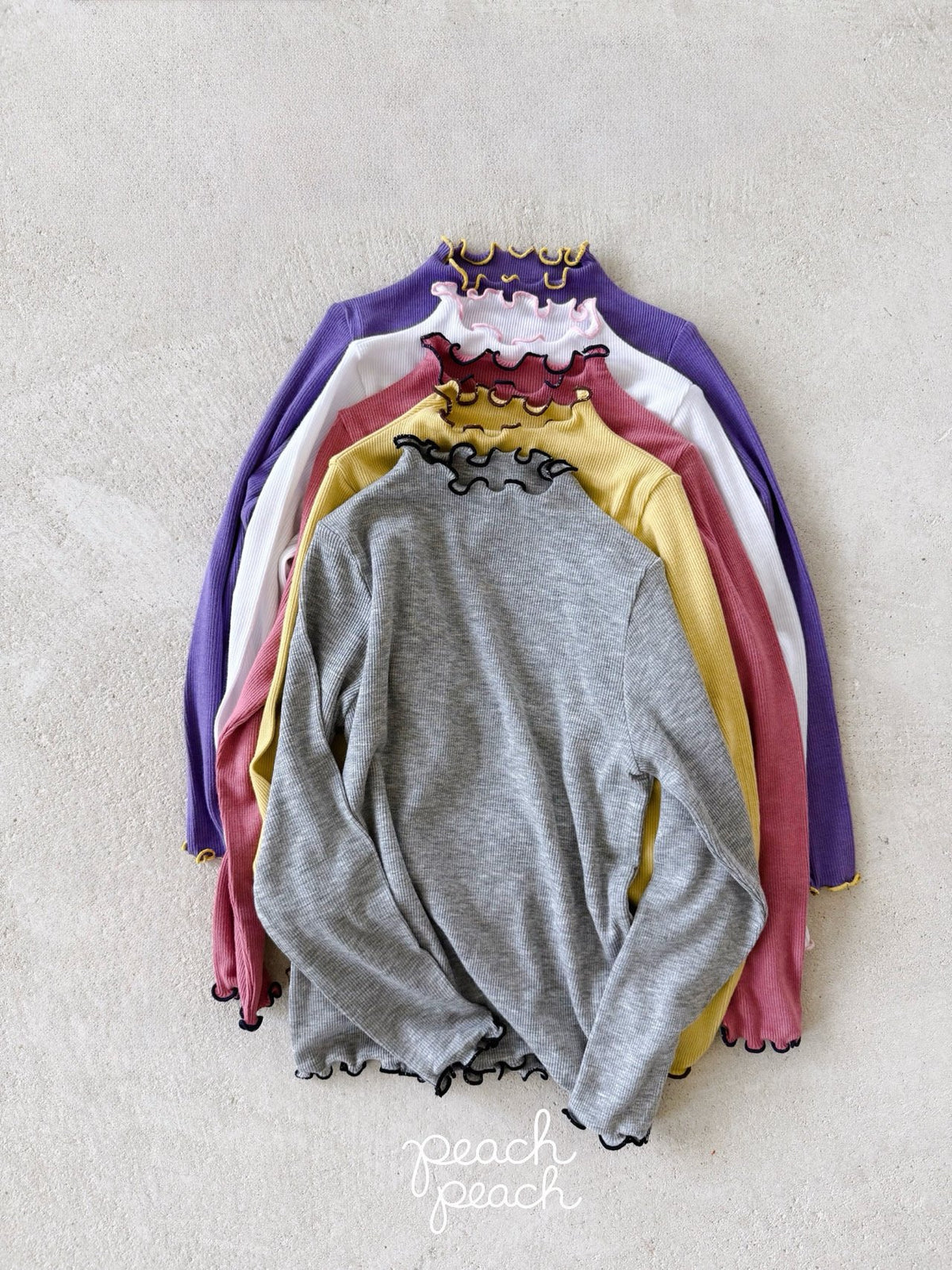Lolly Turtleneck Tee-peach peach-1
