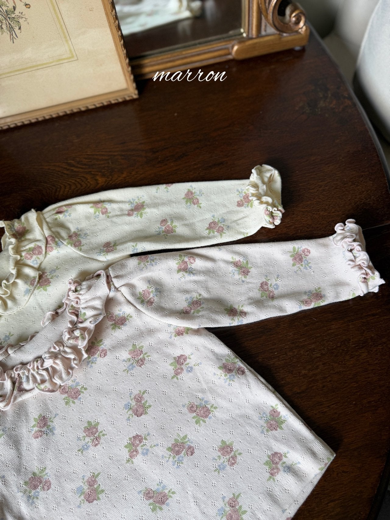 Rose Eyelet T-Shirt-marron-42