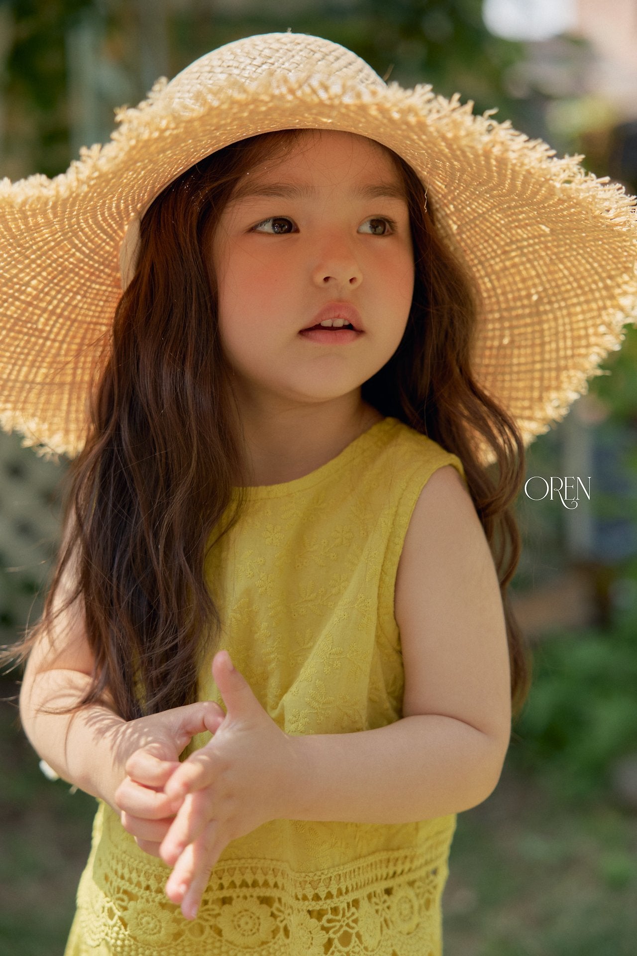 Serenne Raffia Sun Hat-OREN-4-3