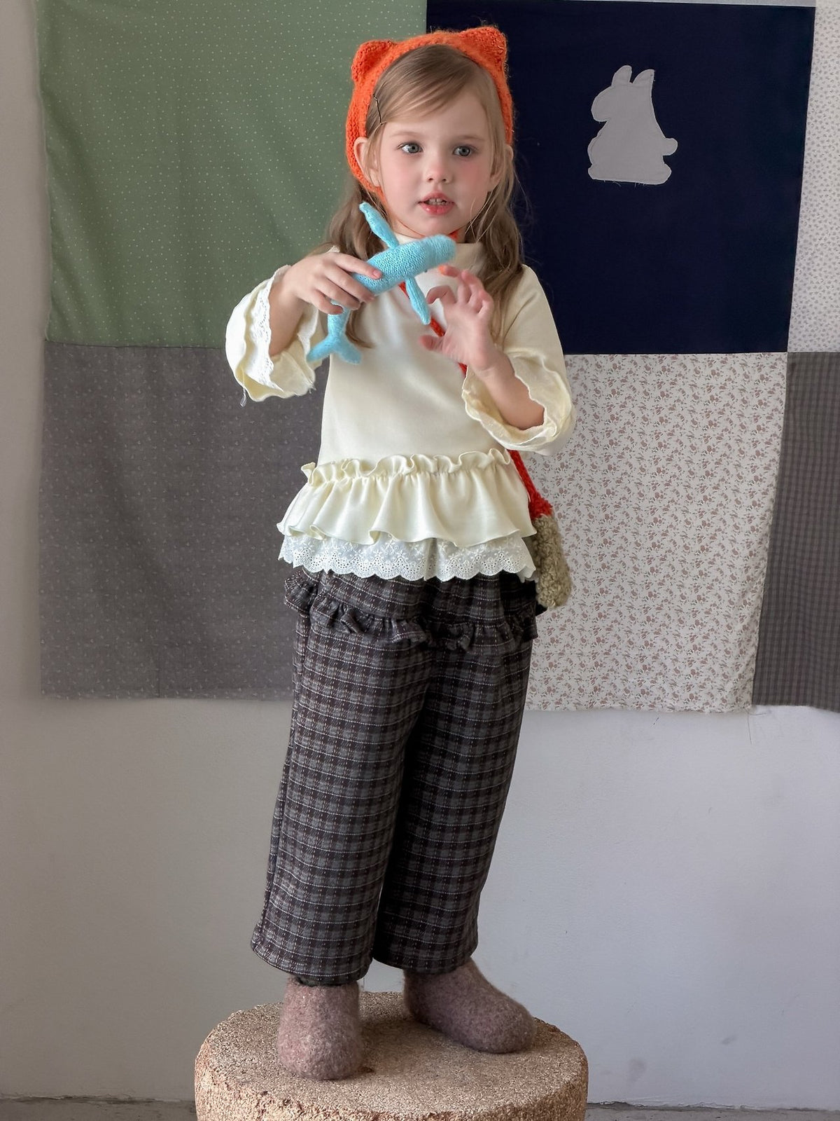 Choco Frill Wide-Leg Pants-aiai-72