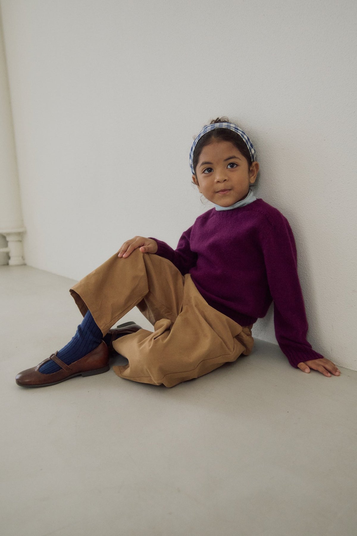 Check Wide Hairband-soye kids-64