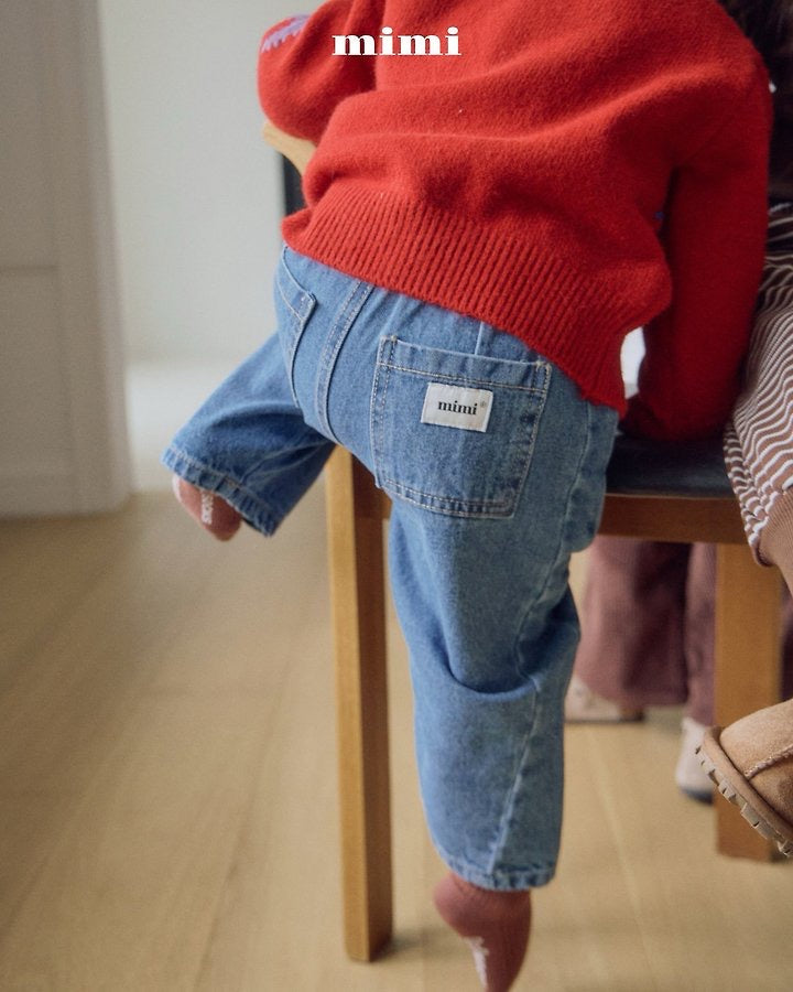 Panelled Denim Pants-bymimi-30