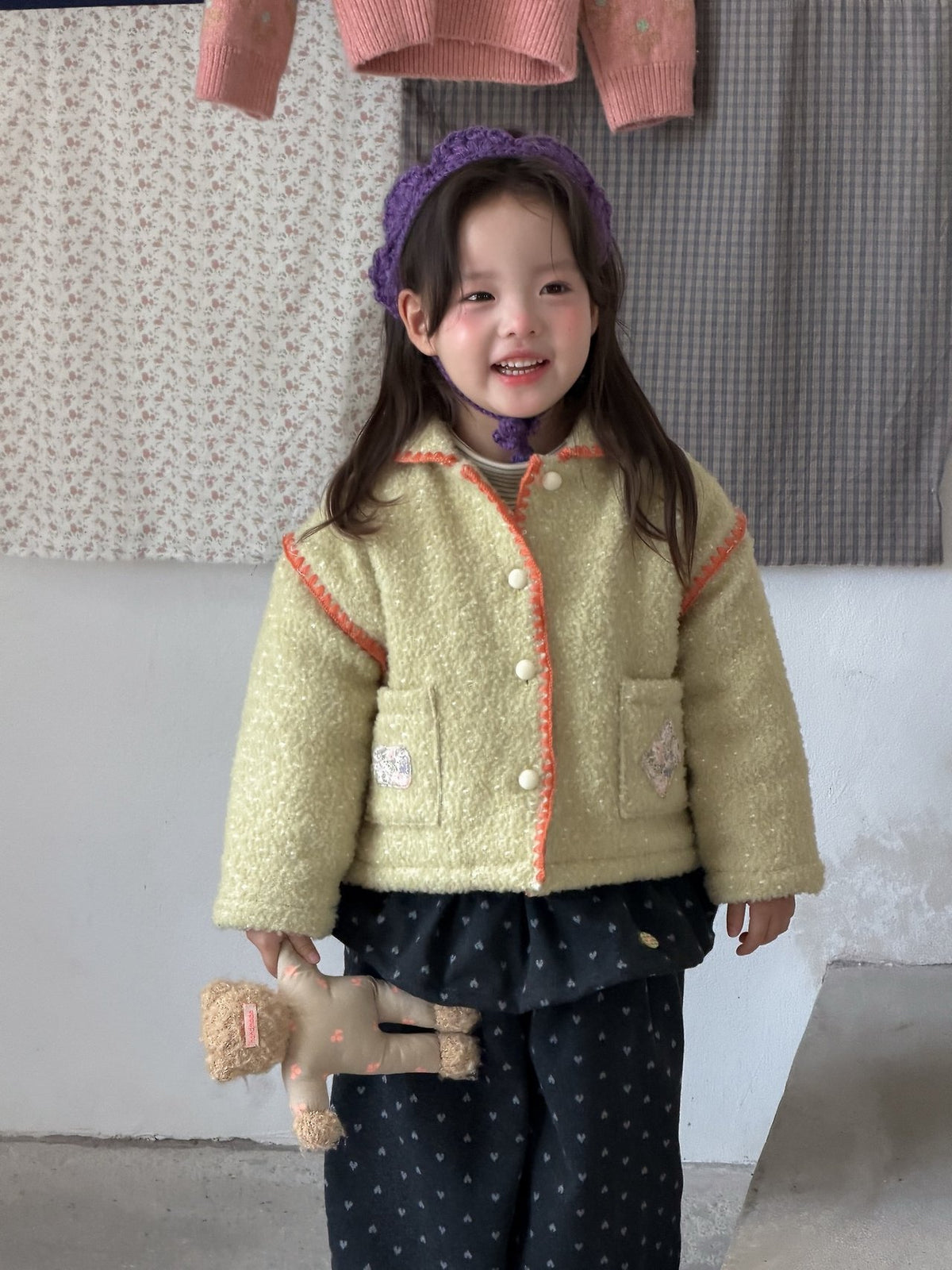 Boucle Color-Block Jacket-aiai-48