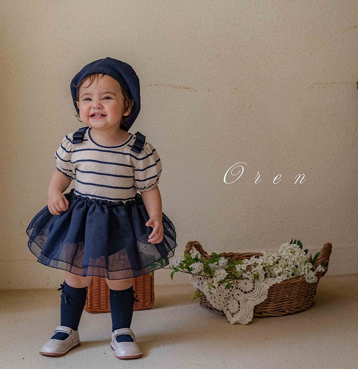 Claire Stripe Tulle Suit - OREN / 3-12