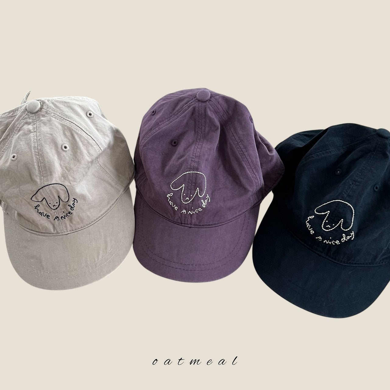 Puppy Ball Cap-oatmeal-21