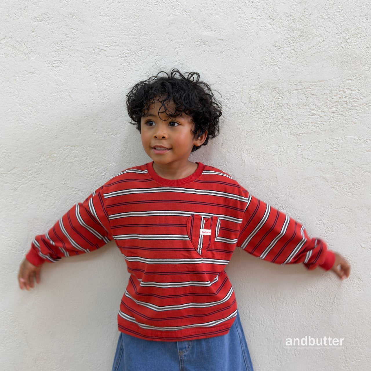 Heart Pocket Stripe T-Shirt-and butter-9