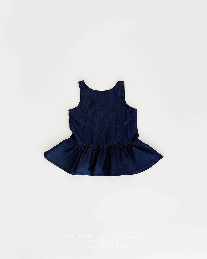 Low Denim Mini Dress-URBAN RABBIT-7