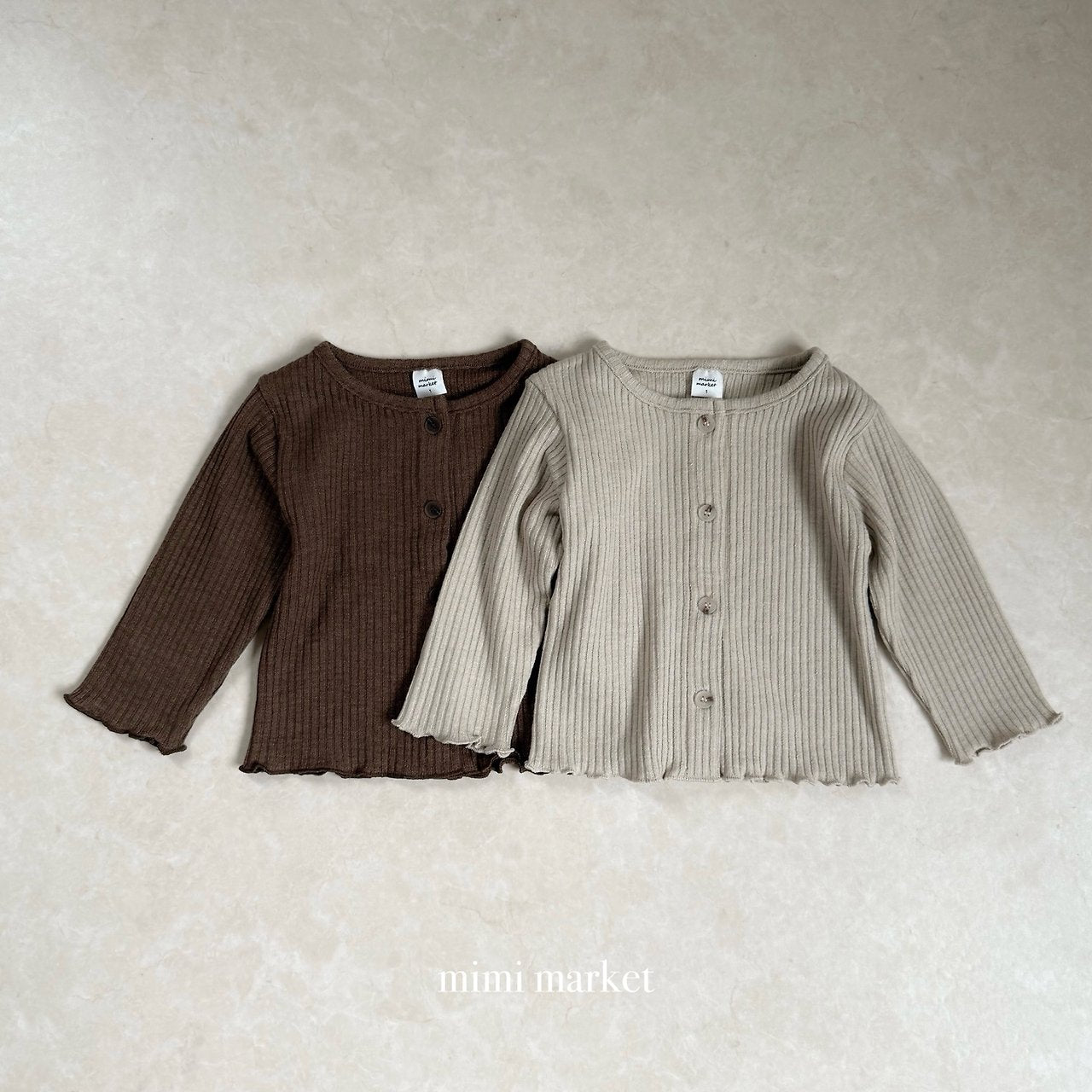 Rib Knit Cardigan-mimi-market-6