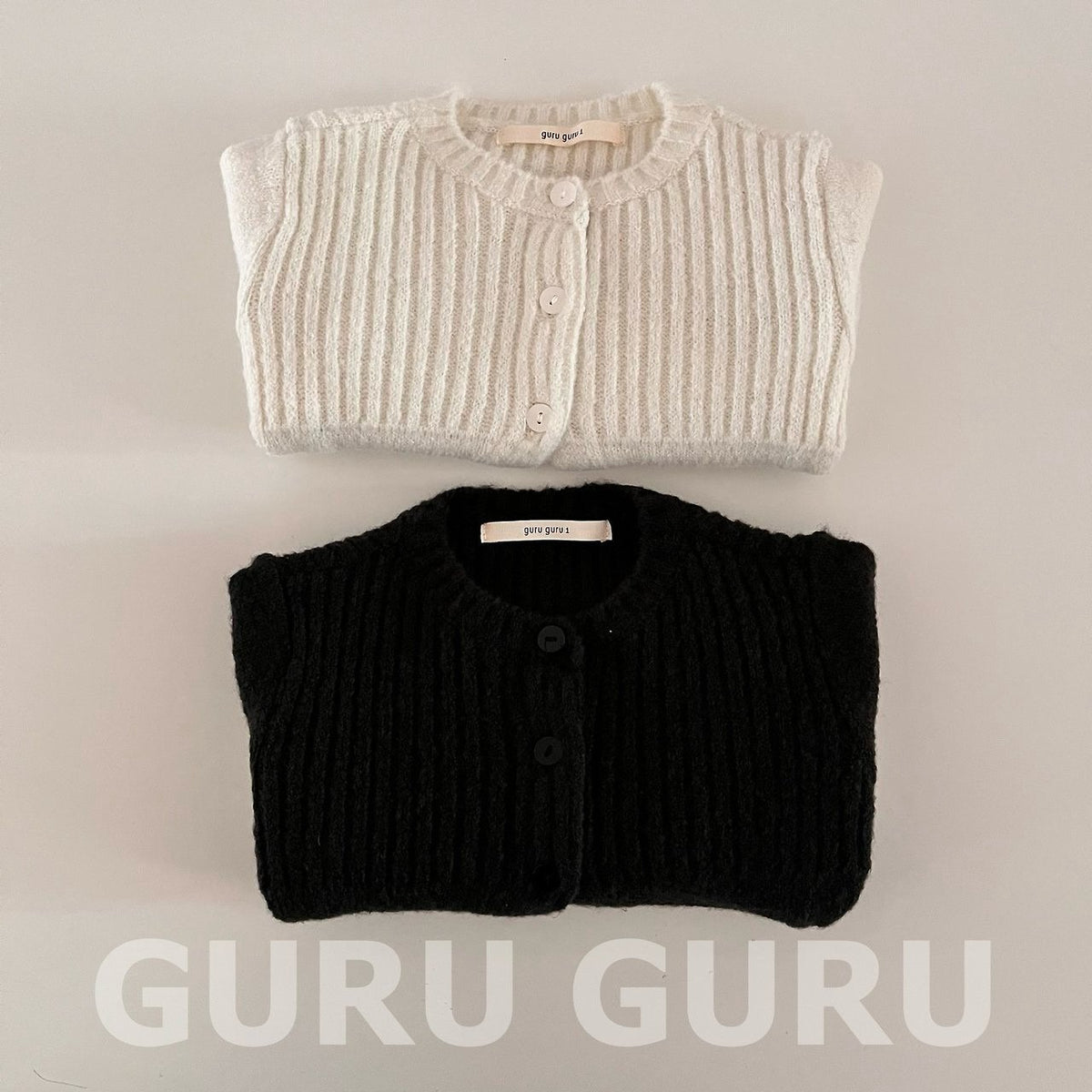 Ribbed Knit Cardigan-guruguru-22