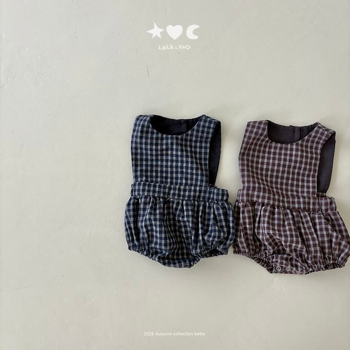 Bebe 12. B. Check Romper-lalaland-75