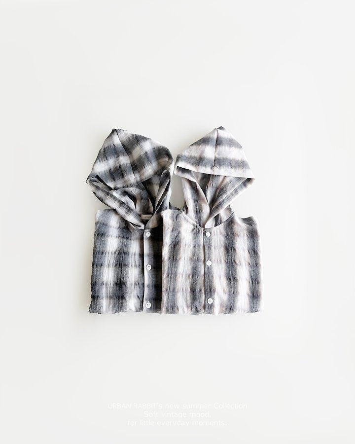 Check Hood Shirt Jacket-URBAN RABBIT-3