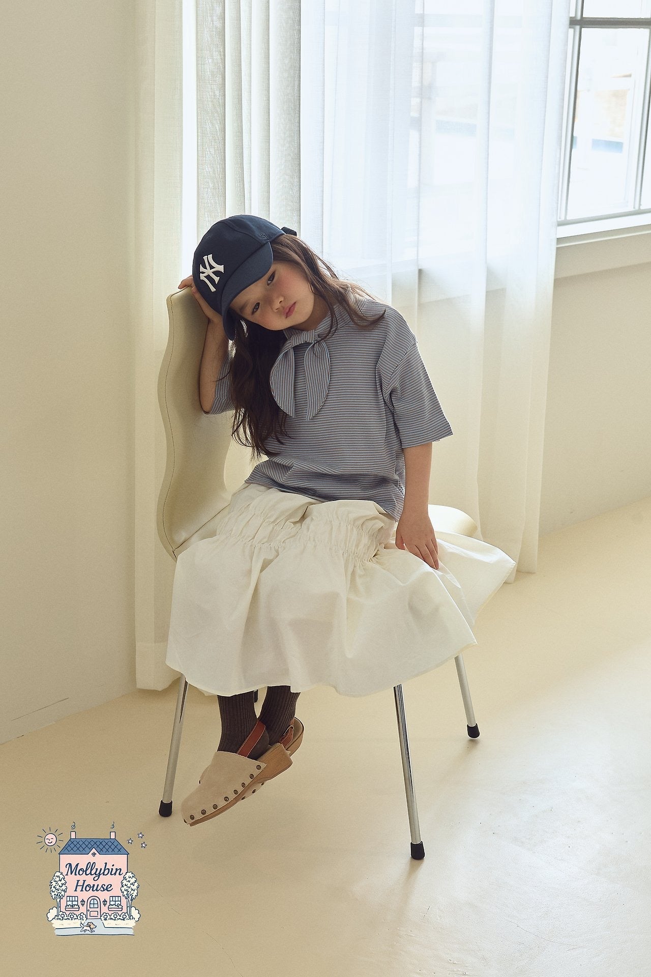 Scarf Half-Neck T-Shirt-Mollybin-11