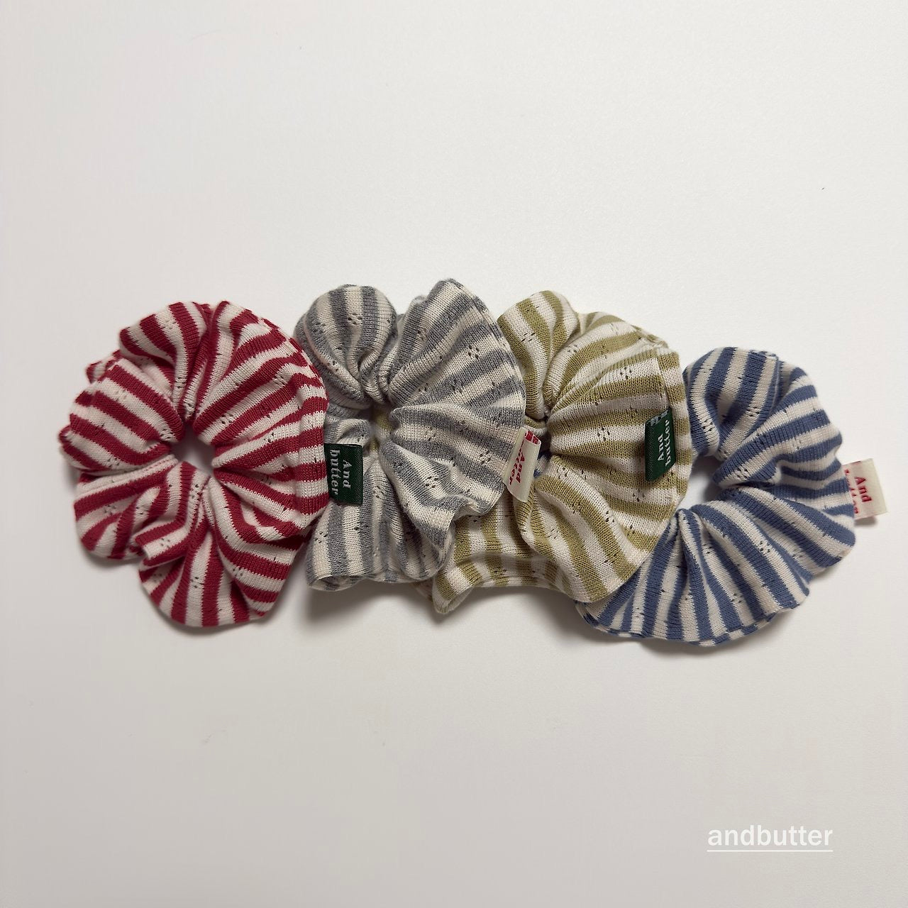 Tommy Stripe Scrunchie-and butter-42