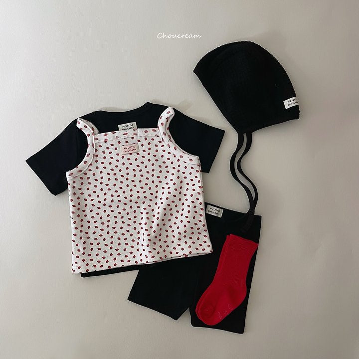 Strawberry Sleeveless T-shirt-choucream-31