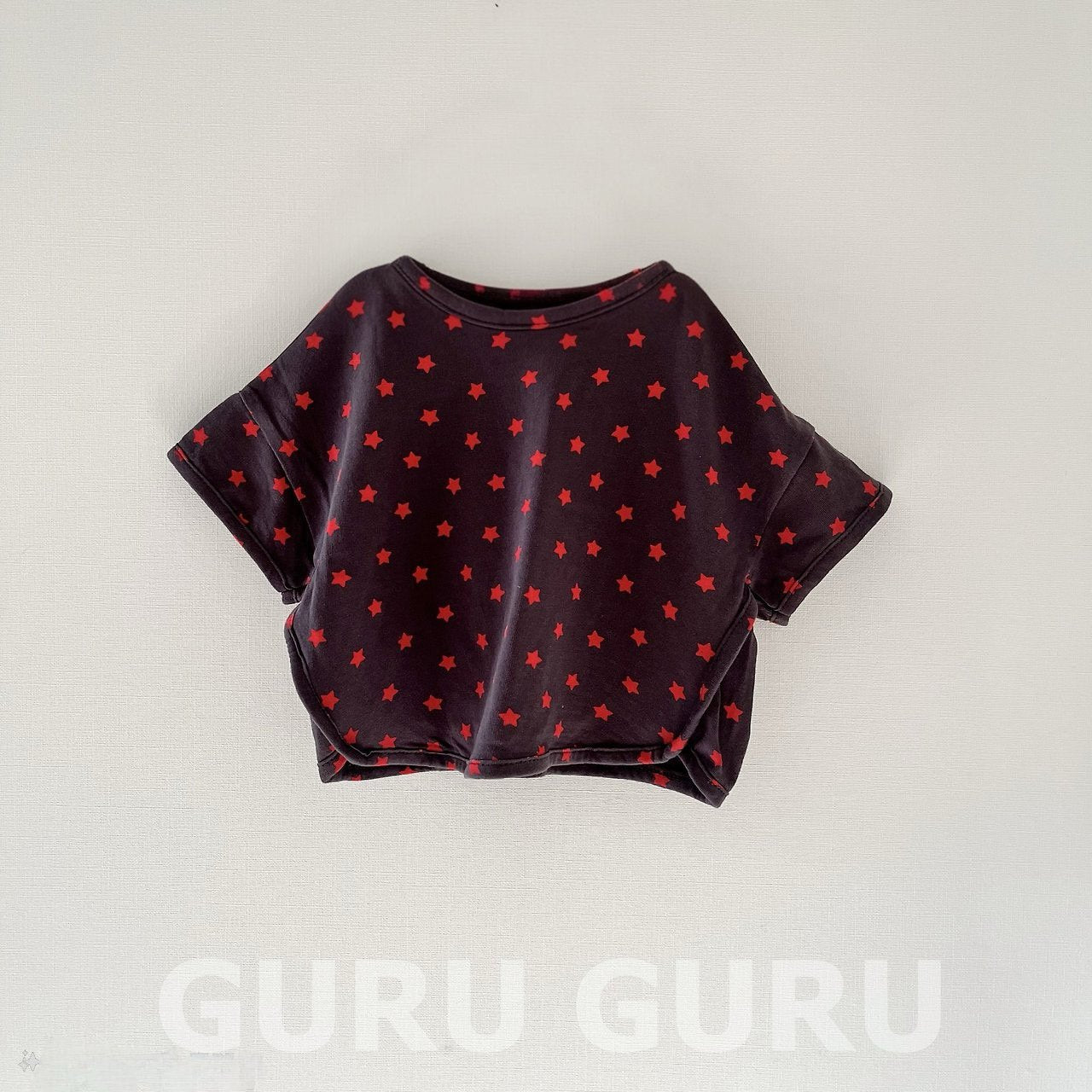 star pattern T-shirt-guruguru/2-5