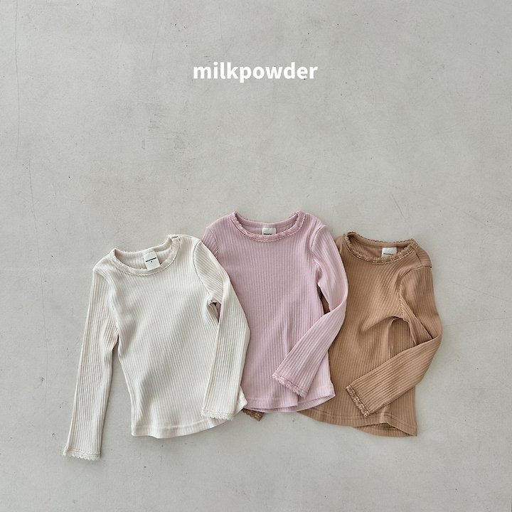 Soft Ribbed T-Shirt-milkpowder-8
