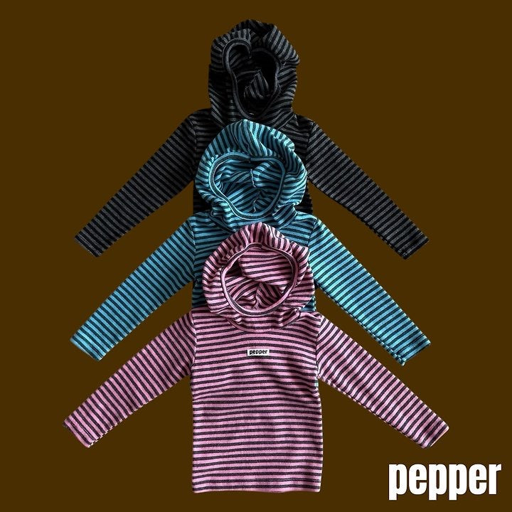 Piglet Stripe Hood Tee-pepper-16