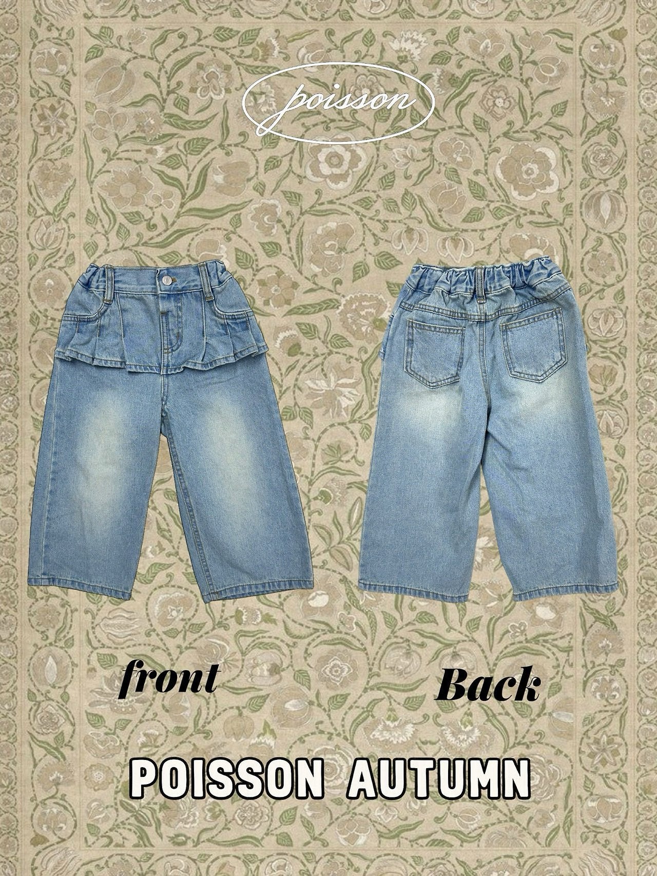 Pleated Skirt Denim-POISSON-31