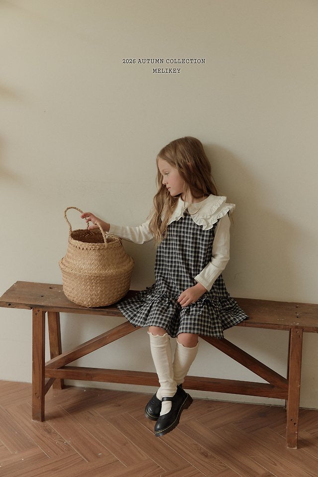 Check Frill Dress-melikey-50