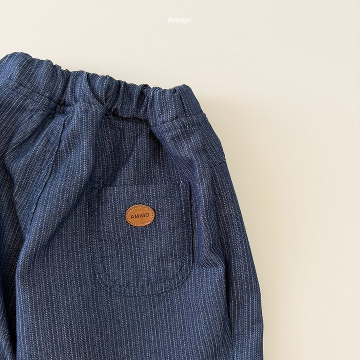 Cropped Herringbone Denim Pants-amigo-42