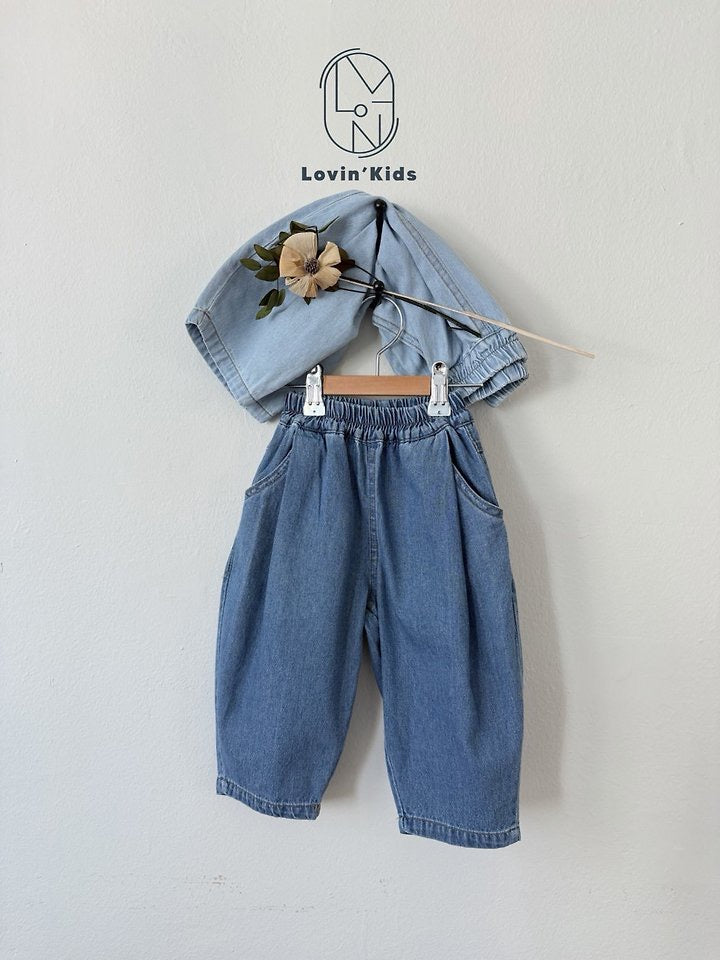 Pleated Baggy Denim Pants / lovin -16