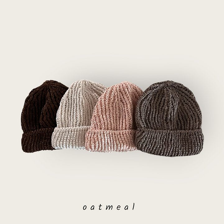 Linen Beanie - oatmeal - 2