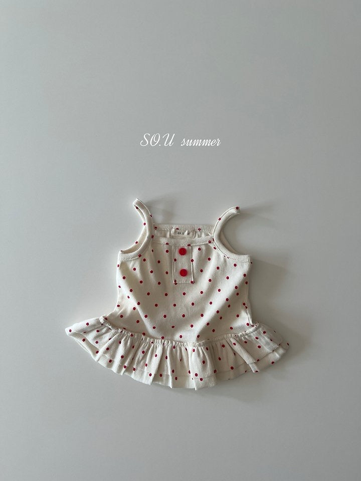 button strap frill t-shirt-SO.U-30