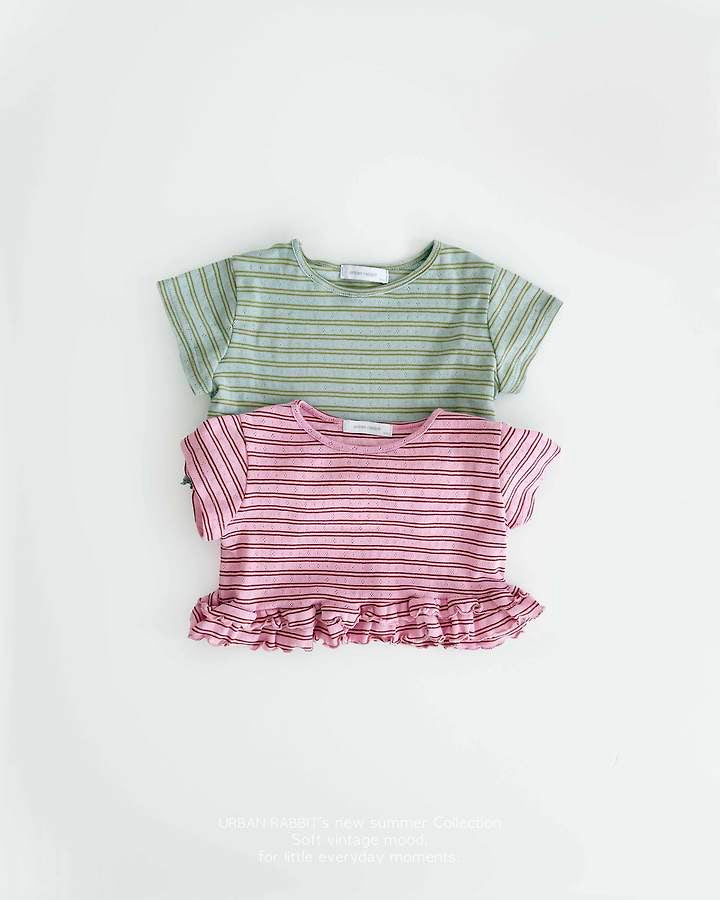 Stripe Frill Tee-URBAN RABBIT-15