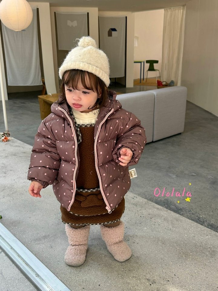 Chocolate Latte Down Padded Jacket-ololala-4
