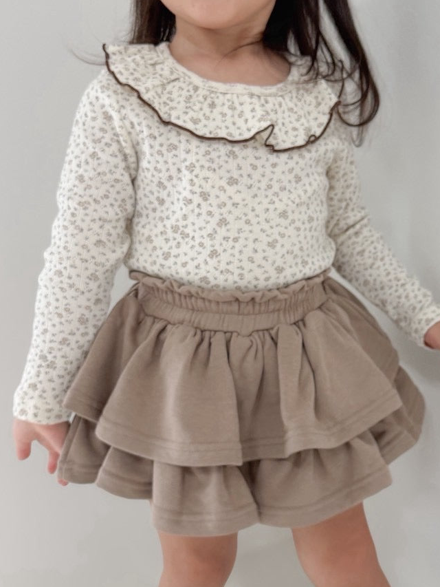 ｜即納｜●Flower Ruffle Tee-lepetitmot-a059