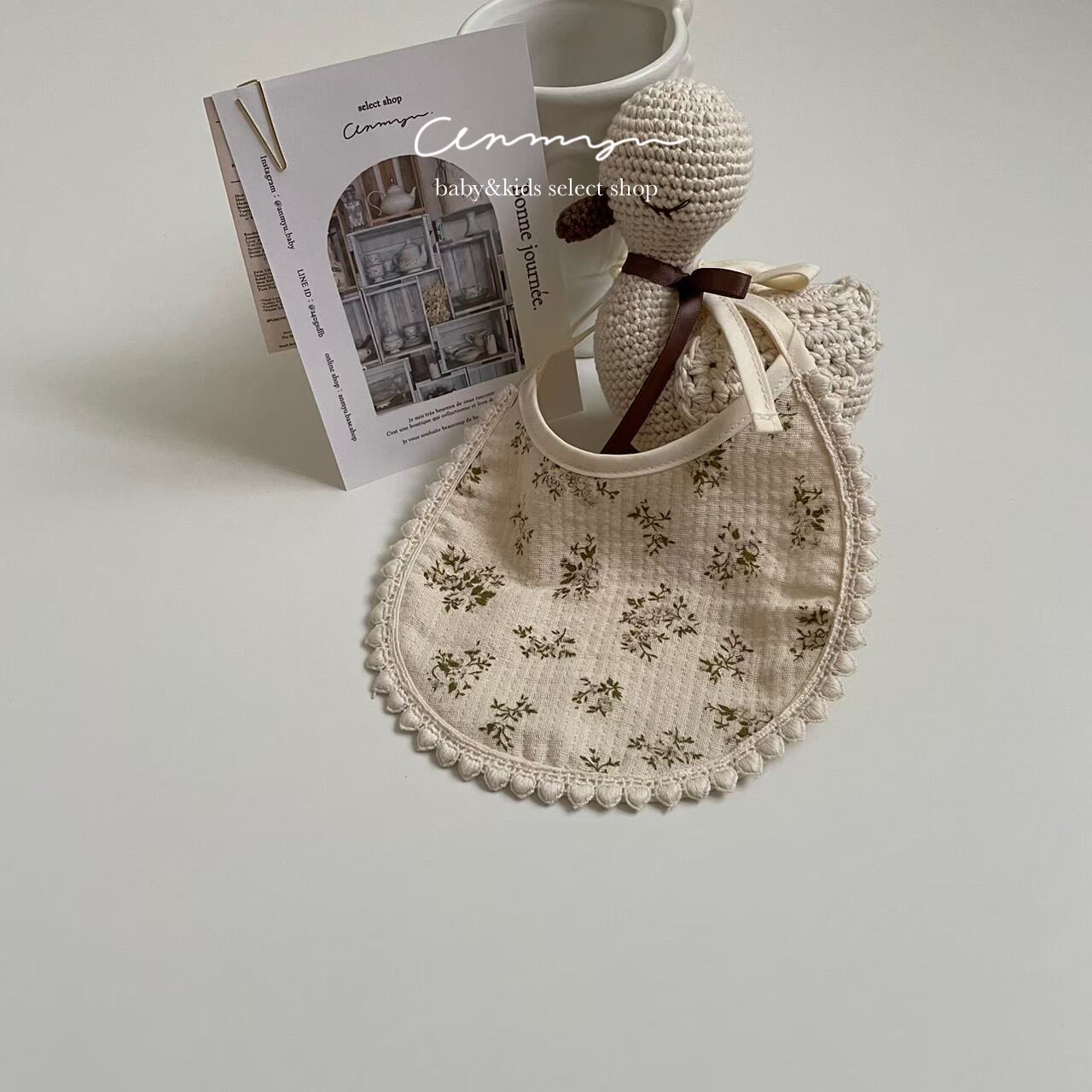 ｜即納｜small flower bib