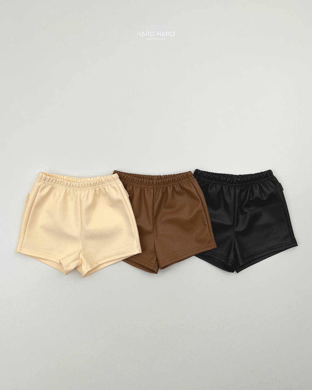 Leather Short Pants-HAROHARO-31