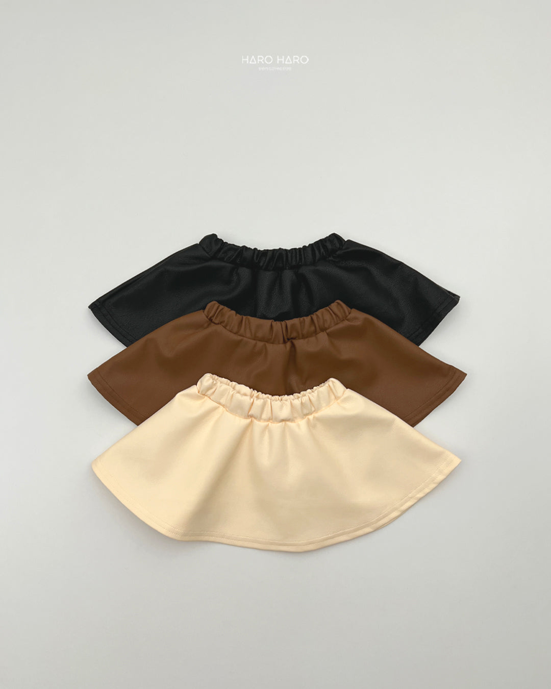 Leather Mini Skirt-HAROHARO-34