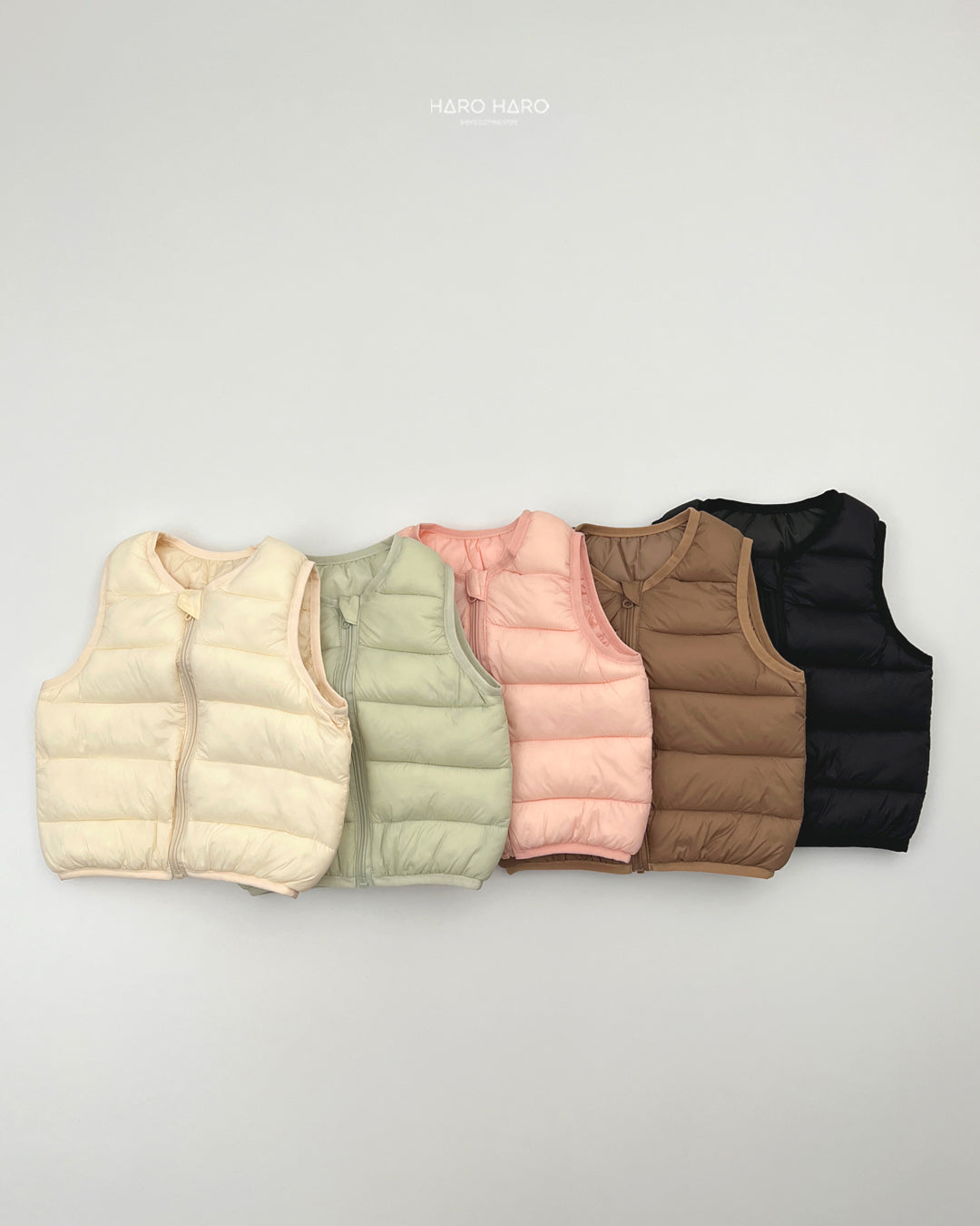 Macaron Padded Vest-HAROHARO-48