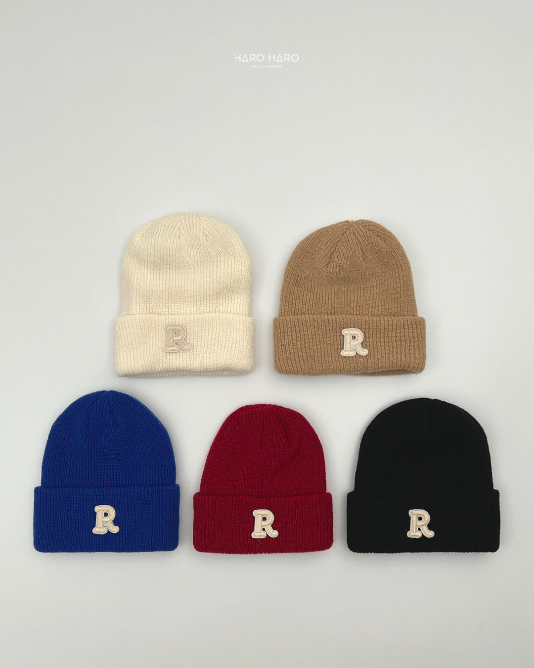 R Knit Beanie-HAROHARO-60