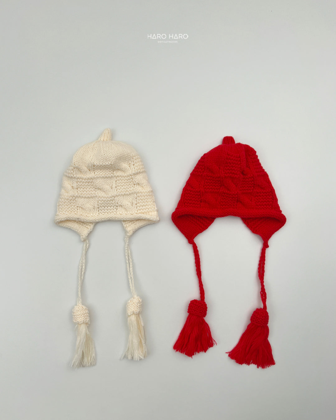 Pom-Pom Knit Beanie-HAROHARO-61