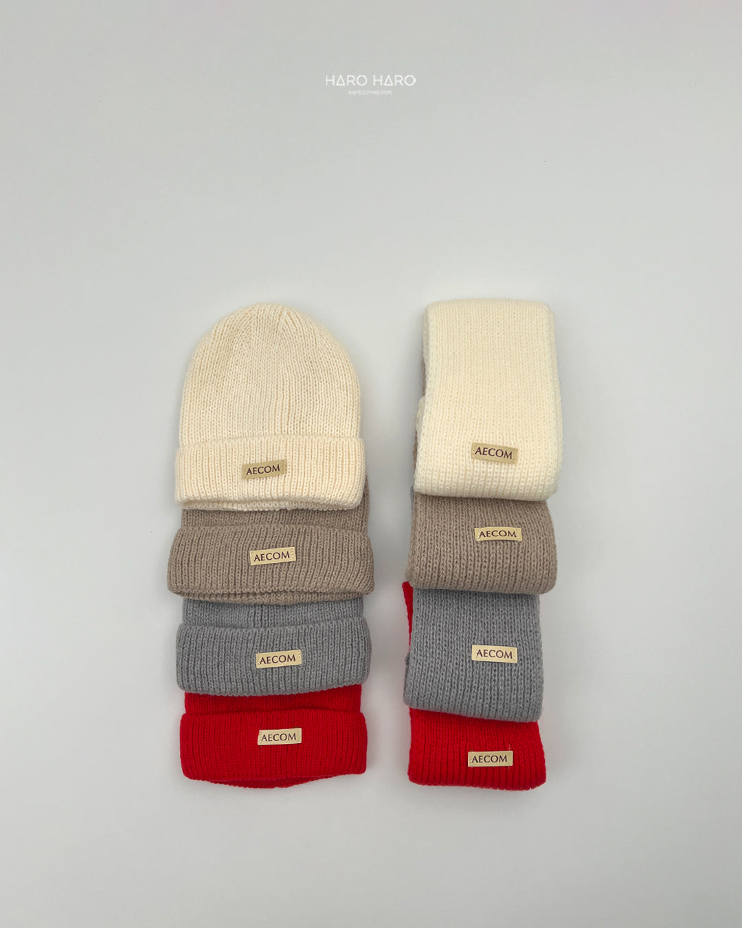 Point Beanie + Muffler-HAROHARO-56